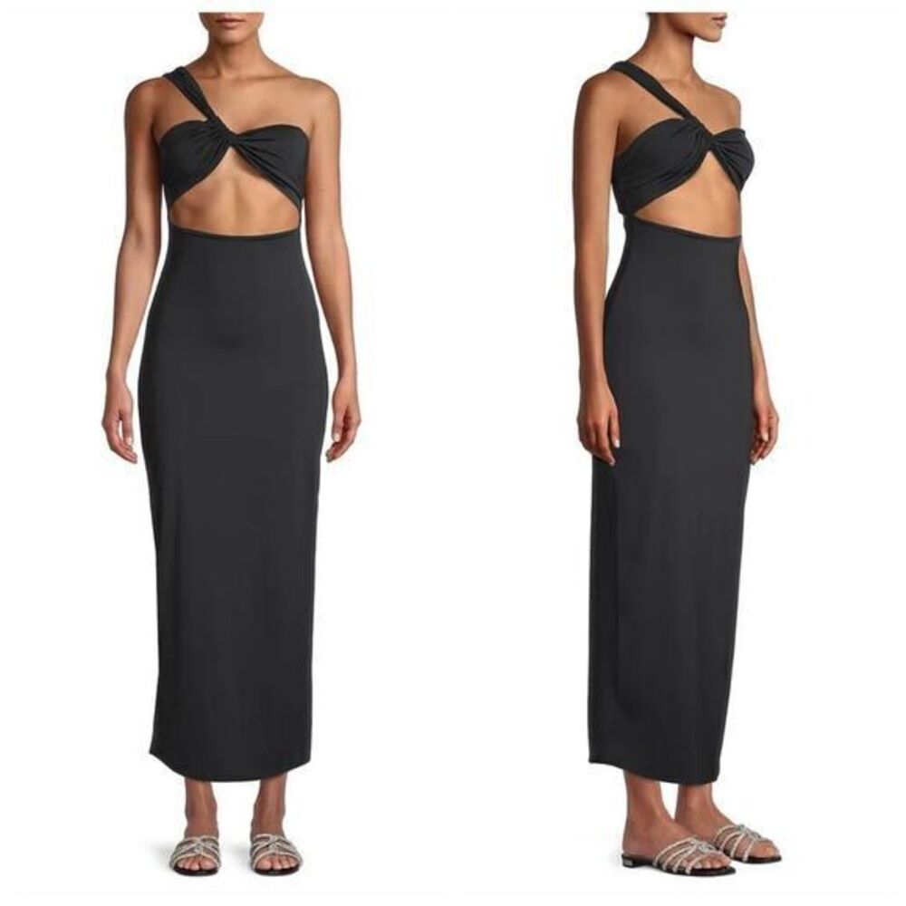 Sara Cristina Narcissus Asymmetric Cut-Out Maxi Dress Medium M